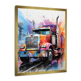 Semi Truck Rebel Rumble I - Truck Canvas Wall Art