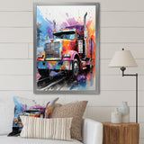 Semi Truck Rebel Rumble I - Truck Canvas Wall Art