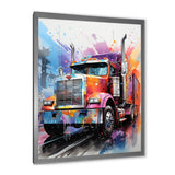 Semi Truck Rebel Rumble I - Truck Canvas Wall Art