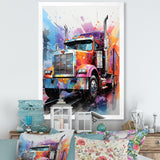 Semi Truck Rebel Rumble I - Truck Canvas Wall Art