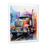 Semi Truck Rebel Rumble I - Truck Canvas Wall Art