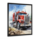 Semi Truck Road King I - Truck Canvas Wall Art