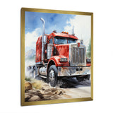 Semi Truck Road King I - Truck Canvas Wall Art