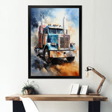 Semi Truck The Workhorse - Truck Canvas Wall Art