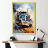 Semi Truck The Workhorse - Truck Canvas Wall Art