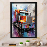 Semi Truck Urban Warrior I - Truck Canvas Wall Art