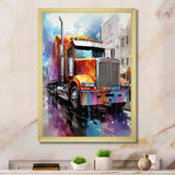 Semi Truck Urban Warrior I - Truck Canvas Wall Art