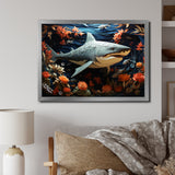Blue Shark Silent Hunter Papercut - Shark Home Decor Art