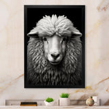 Grey White Sheep Black And White - Sheep Wall Art Prints