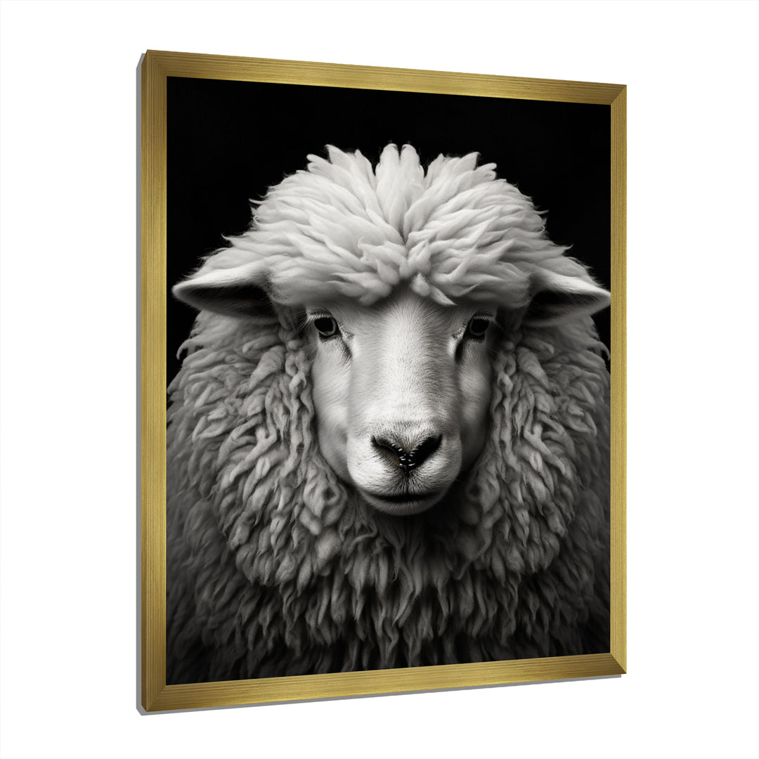 Grey White Sheep Black And White - Sheep Wall Art Prints