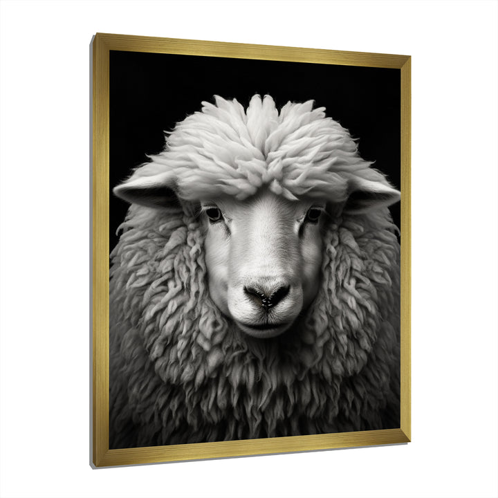 Grey White Sheep Black And White - Sheep Wall Art Prints