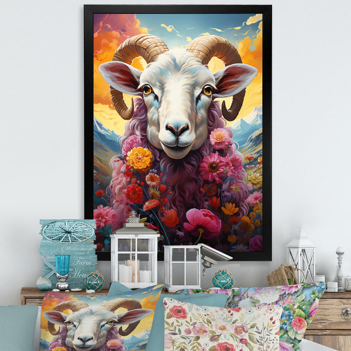 Pink Sheep Enchanted Ewes - Sheep Home Decor Art