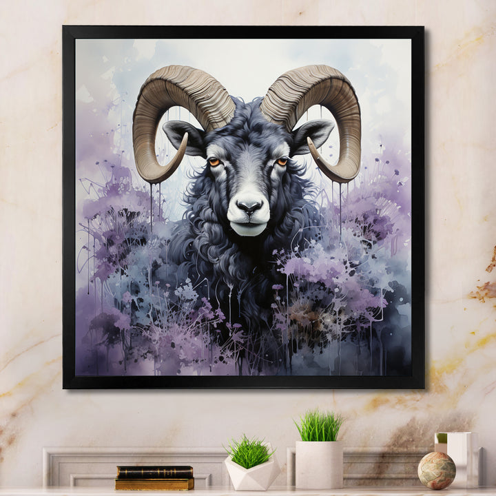 Purple Sheep Enigmatic Ewes - Sheep Living Room Wall Art