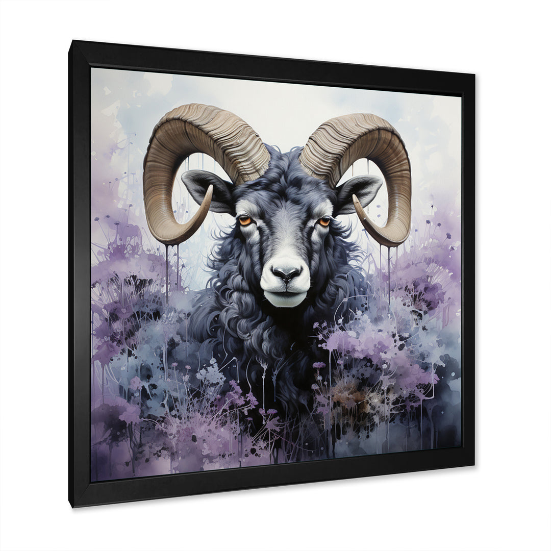 Purple Sheep Enigmatic Ewes - Sheep Living Room Wall Art