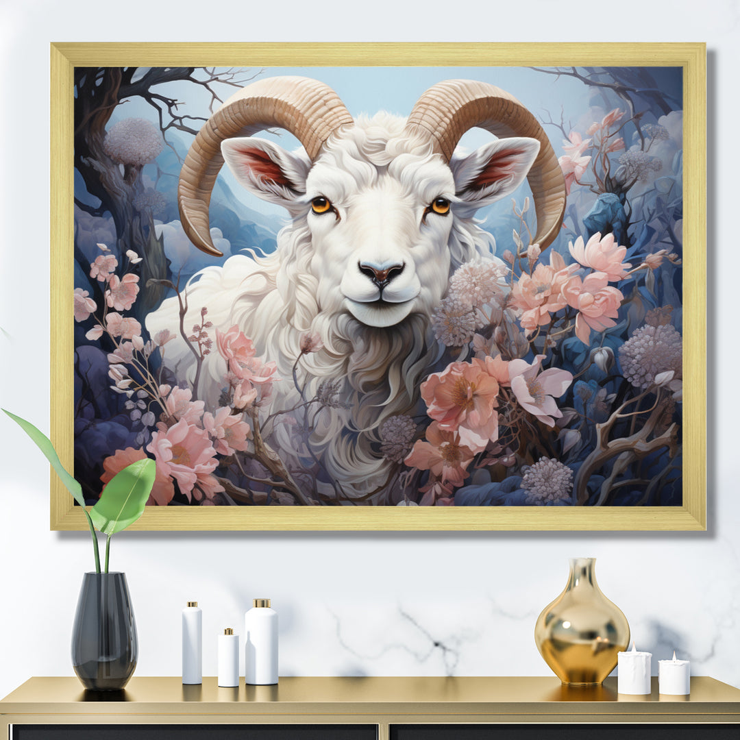 White Sheep Ethereal Dreamscapes - Sheep Canvas Wall Art