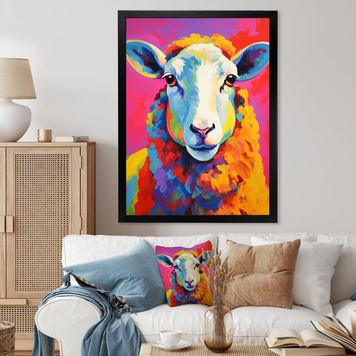 Colorful Sheep Fauvism - Sheep Wall Art Prints