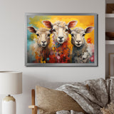 Colorful Sheep Fuzzy Friends - Sheep Wall Art Prints
