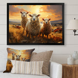 Sheep Golden Flock - Yellow Sheep Wall Art