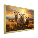 Sheep Golden Flock - Yellow Sheep Wall Art