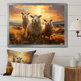 Sheep Golden Flock - Yellow Sheep Wall Art