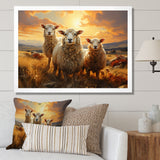 Sheep Golden Flock - Yellow Sheep Wall Art