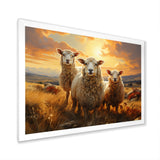 Sheep Golden Flock - Yellow Sheep Wall Art