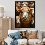 Sheep Family Harmony - Sheep Large Canvas Wall Art