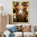 Sheep Family Harmony - Sheep Large Canvas Wall Art