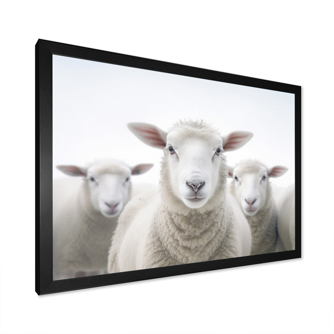 White Minimalist Whie Sheep&