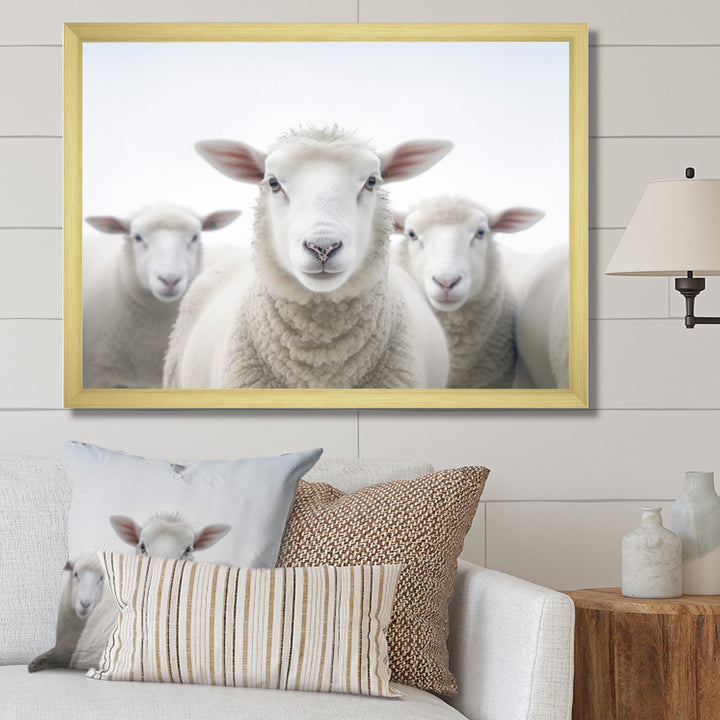 White Minimalist Whie Sheep&