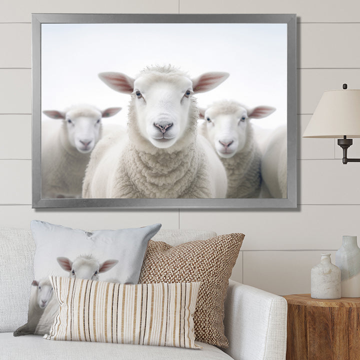 White Minimalist Whie Sheep&