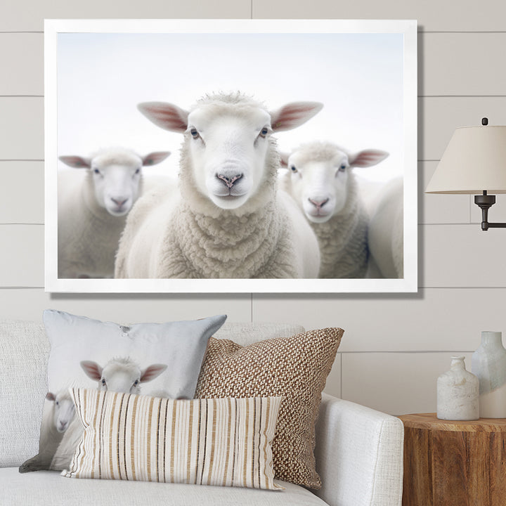 White Minimalist Whie Sheep&