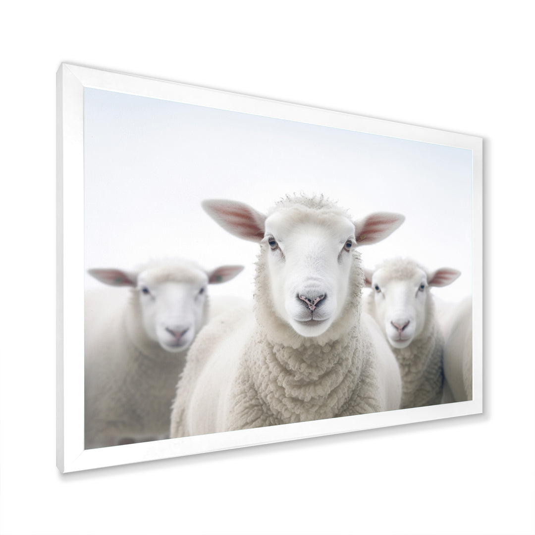 White Minimalist Whie Sheep&