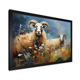 Sheep Grazing Impressionistic - Sheep Bedroom Wall Art