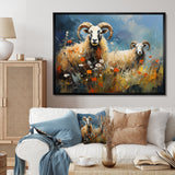 Sheep Grazing Impressionistic - Sheep Bedroom Wall Art