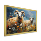 Sheep Grazing Impressionistic - Sheep Bedroom Wall Art
