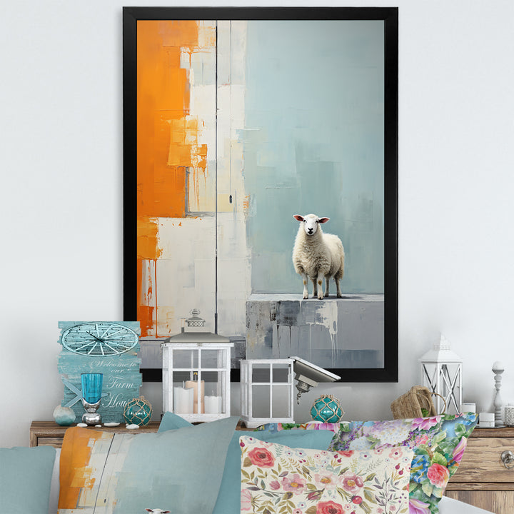 Sheep Minimalist Cubism - Sheep Wall Decor
