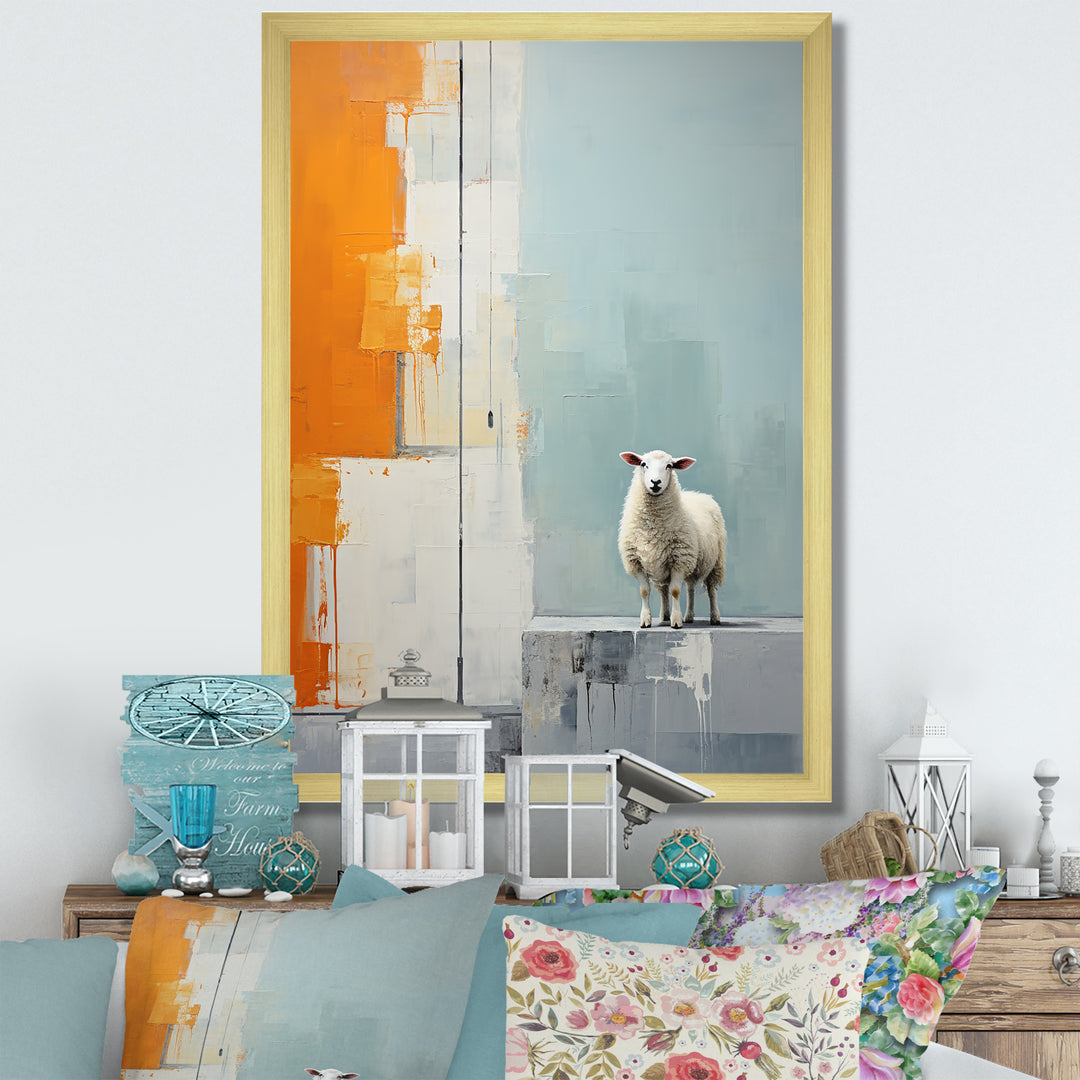 Sheep Minimalist Cubism - Sheep Wall Decor