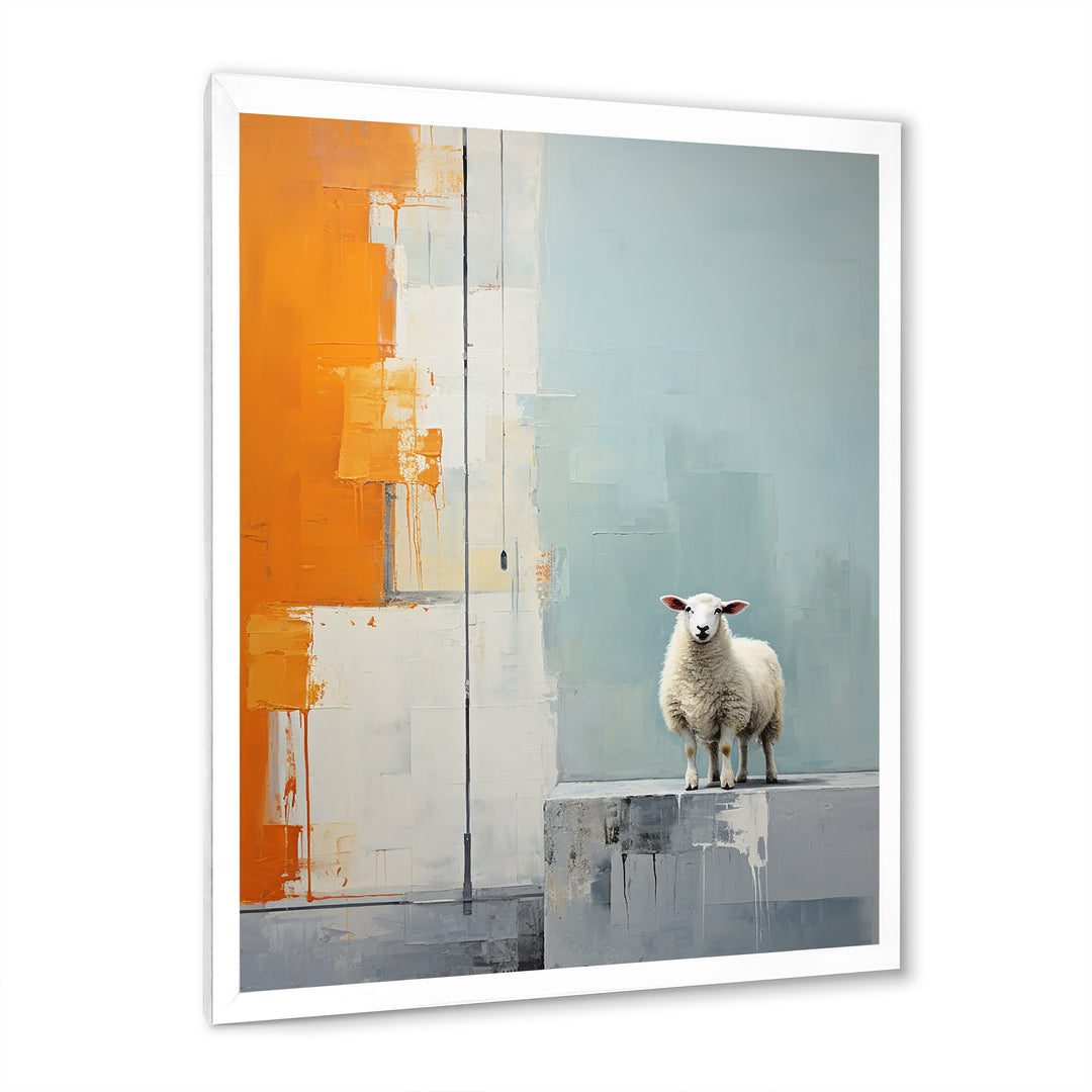 Sheep Minimalist Cubism - Sheep Wall Decor