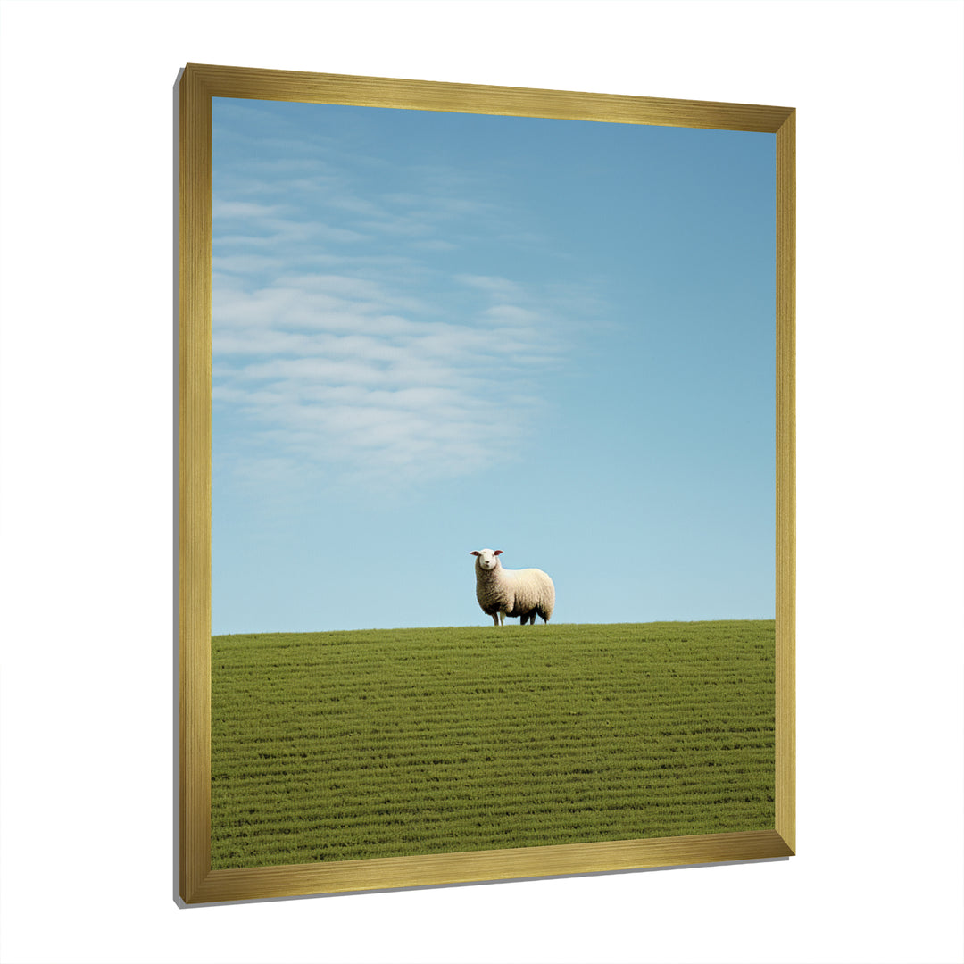 Sheep Minimalistic Solitude - Sheep Wall Art Prints