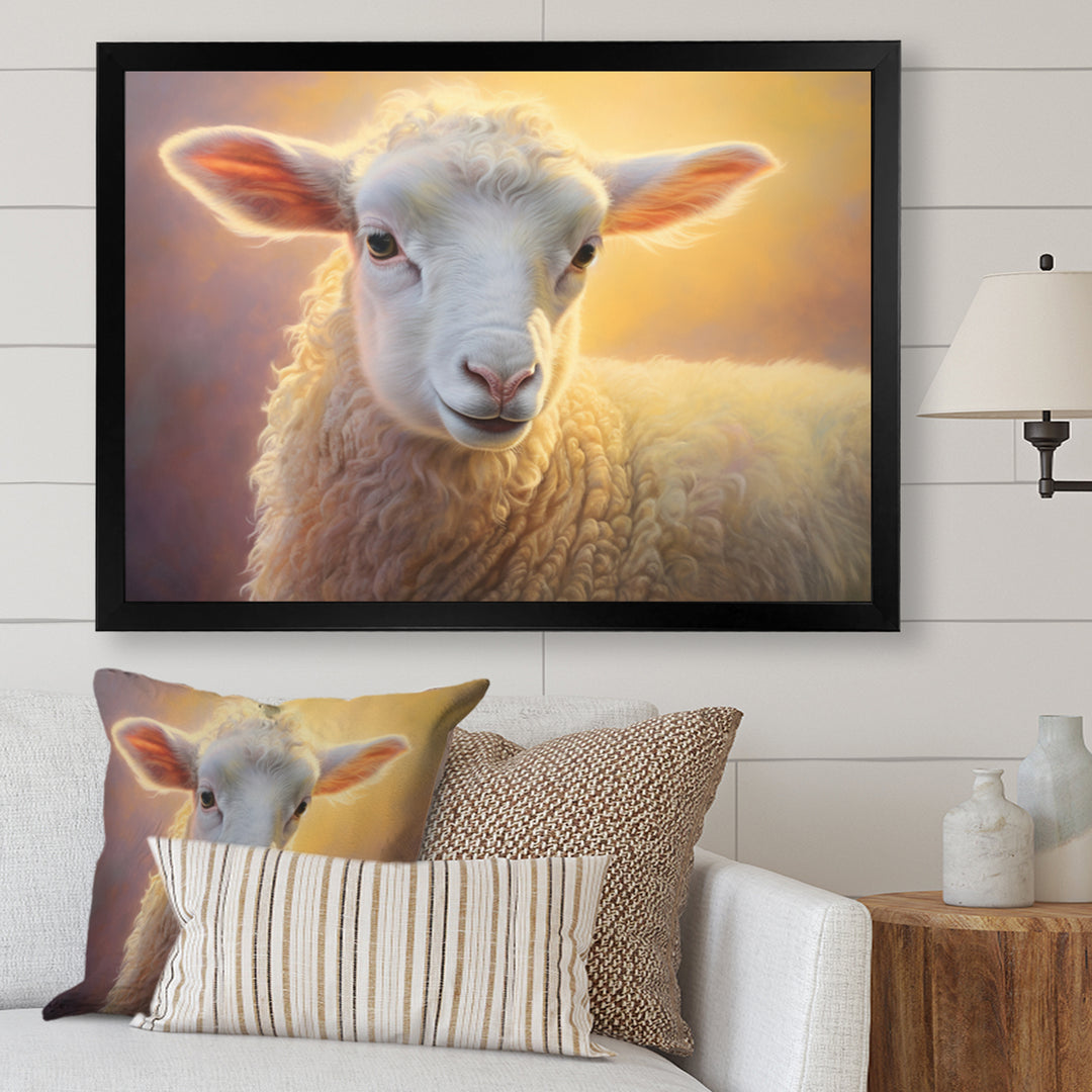 Sheep Pastel Portrait - Sheep Home Decor Art