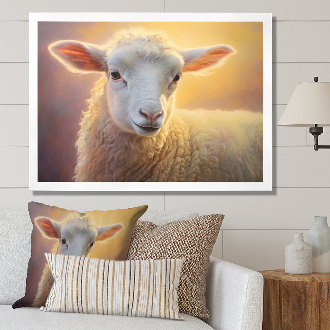 Sheep Pastel Portrait - Sheep Home Decor Art