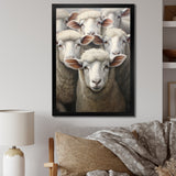 Realistic Sheep's Portrait - Sheep Canvas Wall Art