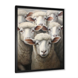Realistic Sheep's Portrait - Sheep Canvas Wall Art