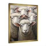 Realistic Sheep's Portrait - Sheep Canvas Wall Art
