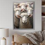 Realistic Sheep's Portrait - Sheep Canvas Wall Art