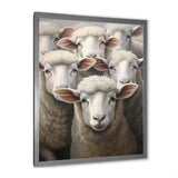Realistic Sheep's Portrait - Sheep Canvas Wall Art
