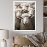 Realistic Sheep's Portrait - Sheep Canvas Wall Art
