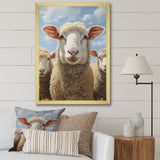 Sheep Family Selfie - Sheep Canvas Wall Art