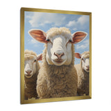Sheep Family Selfie - Sheep Canvas Wall Art